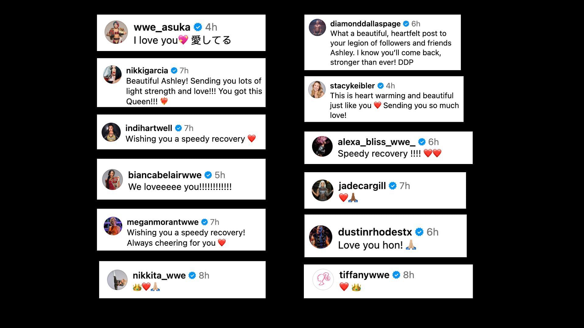 WWE Superstars and former star reacted to Flair's update.